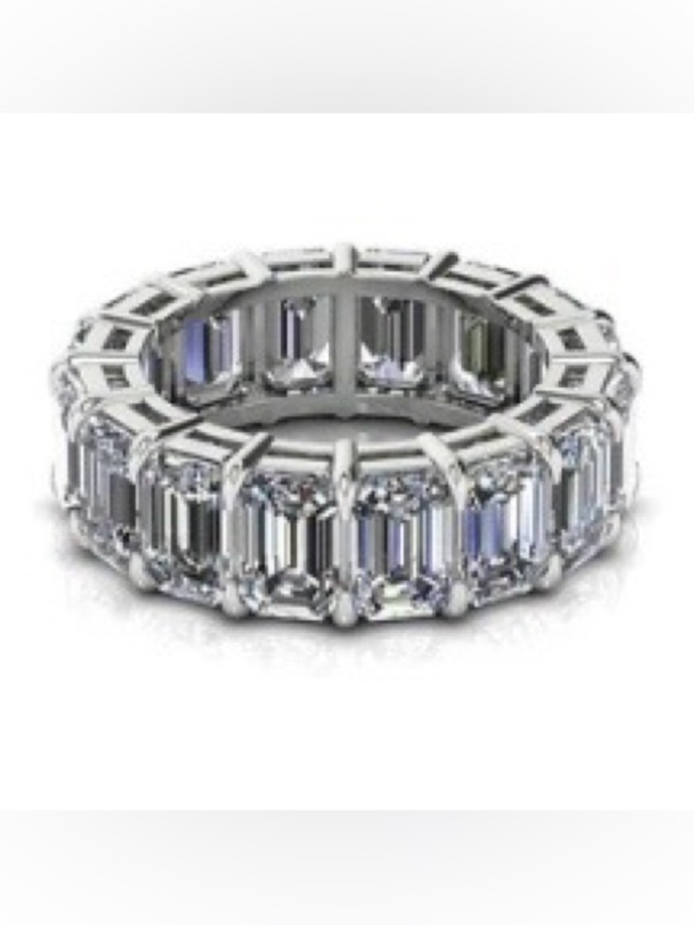 Emerald-Cut Lab Created Diamond Eternity Band - 7.36 TCW